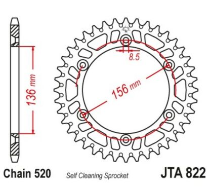 Couronne JT SPROCKETS alu standard - 520