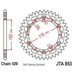 Couronne JT SPROCKETS alu standard - 520