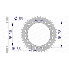 Couronne AFAM alu standard - 520
