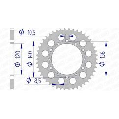 Couronne AFAM alu standard - 520