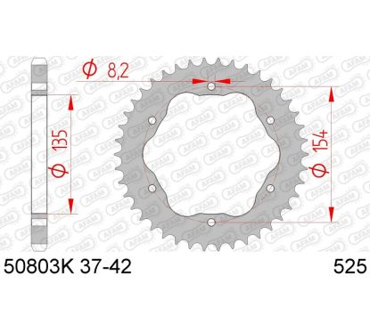 Couronne AFAM Acier Standard - 525 - Nécessite un porte couronne AFAM