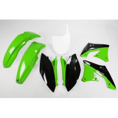 Kit plastique UFO couleur origine vert/noir Kawasaki KX250F