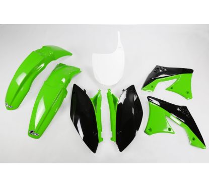 Kit plastique UFO couleur origine vert/noir Kawasaki KX250F