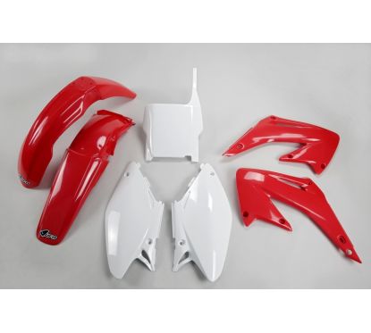 Kit plastique UFO couleur origine rouge/blanc Honda CR125R/250R