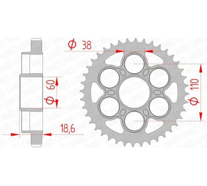 Couronne AFAM acier standard - 530
