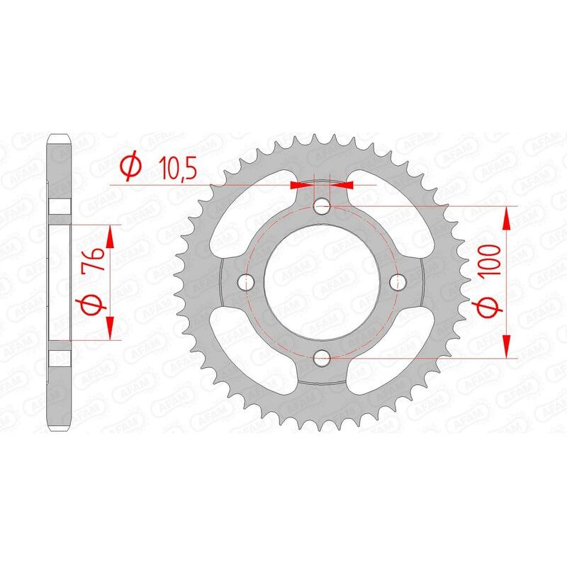 Couronne AFAM acier standard - 428