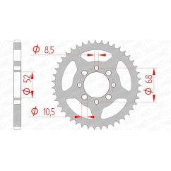Couronne AFAM acier standard - 428