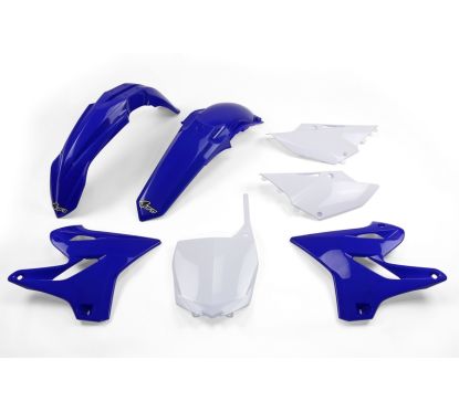 Kit plastique UFO couleur origine bleu/blanc Yamaha YZ125/250