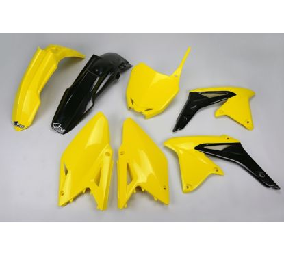 Kit plastique UFO couleur origine (2014) jaune/noir Suzuki RM-Z450
