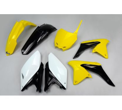 Kit plastique UFO couleur origine jaune/noir/blanc Suzuki RM-Z250