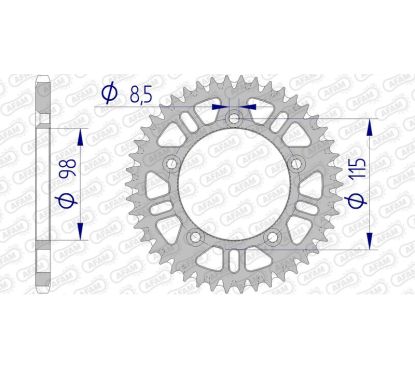 Couronne AFAM alu anti-boue - 420