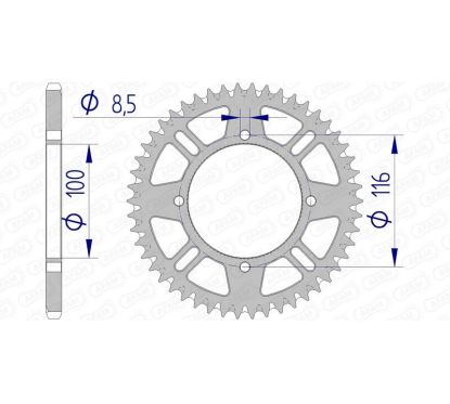 Couronne AFAM alu standard - 420