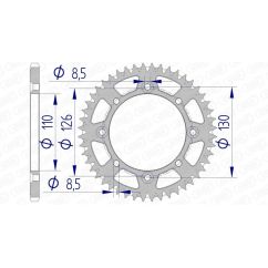 Couronne AFAM alu standard - 420
