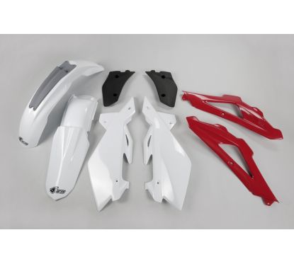 Kit plastique UFO couleur origine blanc/rouge/gris Husqvarna CR125/CR250