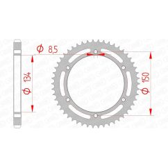 Couronne AFAM acier standard - 428