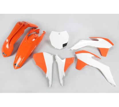 Kit plastique UFO couleur origine (2015) orange/blanc KTM