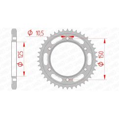 Couronne AFAM acier standard - 525