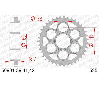 Couronne AFAM acier standard - 525