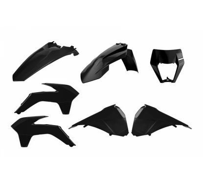Kit plastique POLISPORT Enduro Restyle noir KTM EXC/EXC-F