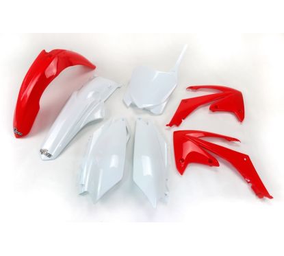 Kit plastique UFO couleur origine rouge/blanc Honda CRF250R/450R