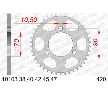Couronne AFAM acier standard - 420