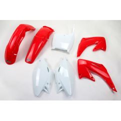Kit plastique UFO couleur origine rouge/blanc Honda CR125R/250R