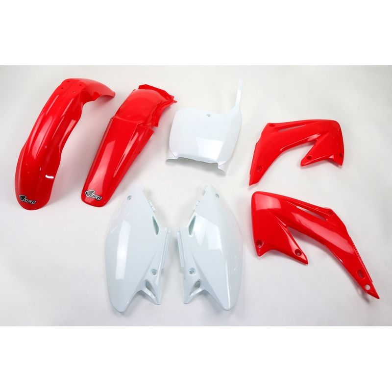 Kit plastique UFO couleur origine rouge/blanc Honda CR125R/250R