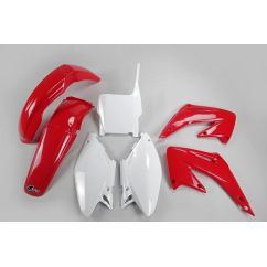 Kit plastique UFO couleur origine rouge/blanc Honda CR125R/250R