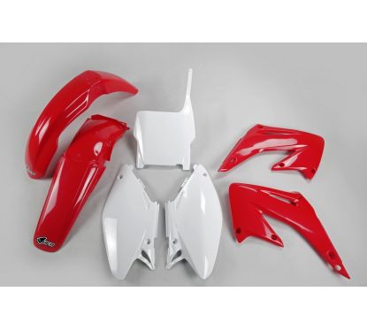 Kit plastique UFO couleur origine rouge/blanc Honda CR125R/250R