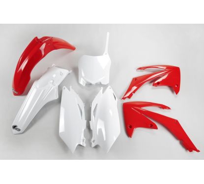 Kit plastique UFO couleur origine rouge/blanc Honda CRF250R/450R