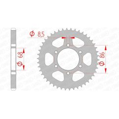 Couronne AFAM acier standard - 428