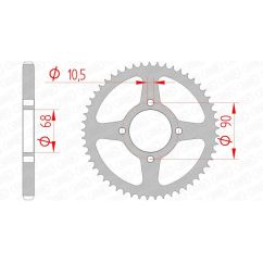 Couronne AFAM acier standard - 428
