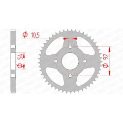 Couronne AFAM acier standard - 428