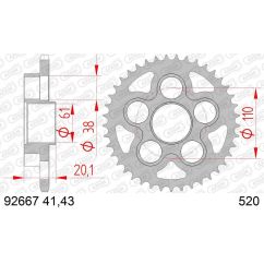 Couronne AFAM acier standard - 520