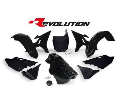 Kit plastique RACETECH Revolution + réservoir noir Yamaha YZ125/250