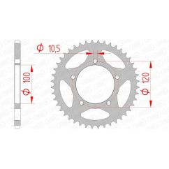 Couronne AFAM acier standard - 520