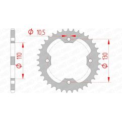 Couronne AFAM acier standard - 520