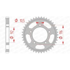 Couronne AFAM acier standard - 530