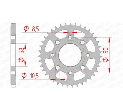 Couronne AFAM acier standard - 428