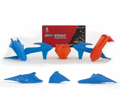 Kit plastique RACETECH vintage bleu/orange KTM SX/SX-F