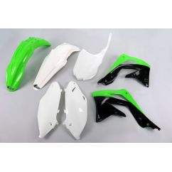 Kit plastique UFO couleur origine vert/blanc/noir Kawasaki KX450F