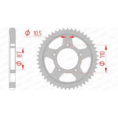Couronne AFAM acier standard - 530