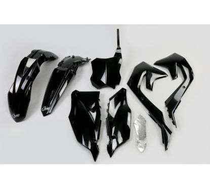 Kit plastique UFO noir Kawasaki KX450