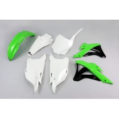 Kit plastique UFO couleur origine (2014) vert/blanc/noir Kawasaki KX85