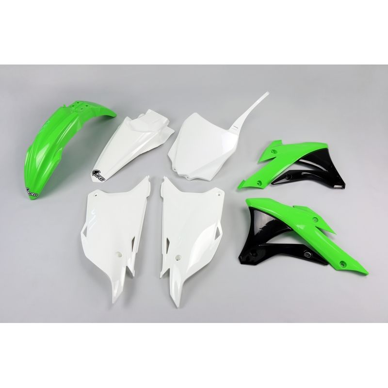 Kit plastique UFO couleur origine (2014) vert/blanc/noir Kawasaki KX85