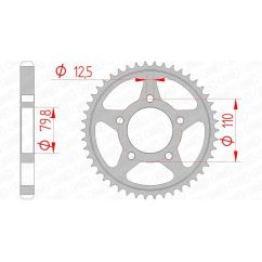 Couronne AFAM acier standard - 530