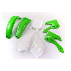 Kit plastique UFO couleur origine vert/blanc Kawasaki KX125/250