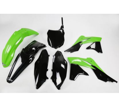 Kit plastique UFO couleur origine (2013) vert/noir Kawasaki KX250F