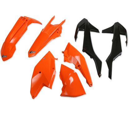 Kit plastique UFO origine (2017) orange/noir/blanc KTM