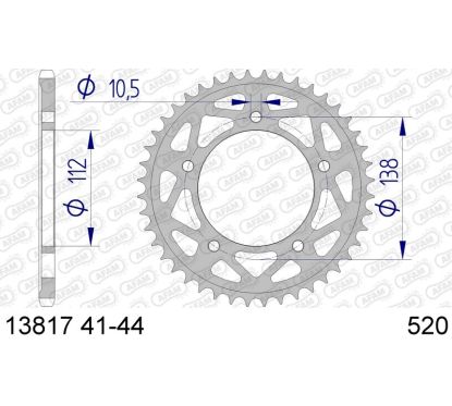 Couronne AFAM alu standard - 520